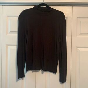 Jones New York Sport Black Cotton Long Sleeve Top Shirt XL